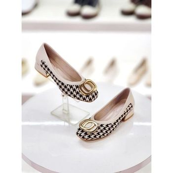 세이브존03  여성 골드 장식 스퀘어토 체크 포인트 펌프스 3cm NR AGM870SA_P374531728