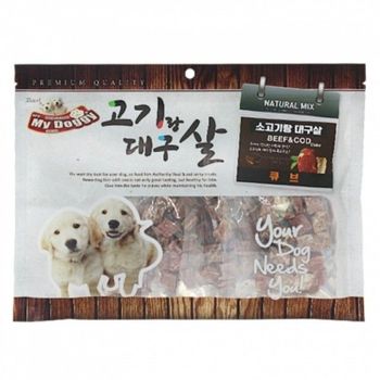 (10개묶음)마이도기 큐브 소고기랑 대구살 300g