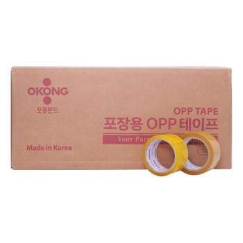 오공 OPP 박스 아크릴 투명 테이프 100M 30개 1박스 포장용품