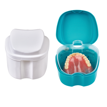 틀니보관함(대) 교정 유지장치 세정 의치 보관/투명 치아 교정기 마우스피스 세척/부모님선물