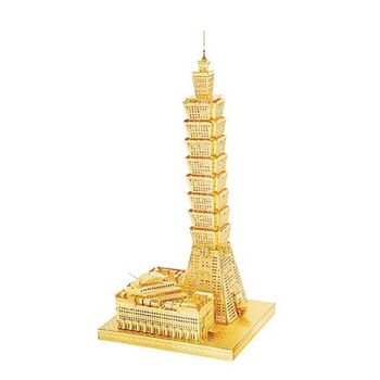 3D 입체 메탈 퍼즐 미니 타이페이 101 골드_P368540043