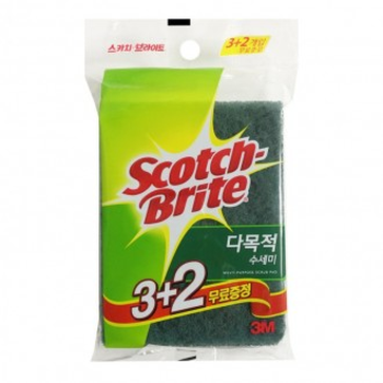 3M IMG743Y7 다목적 수세미(3+2개입) 115x150 주방수세미 청소