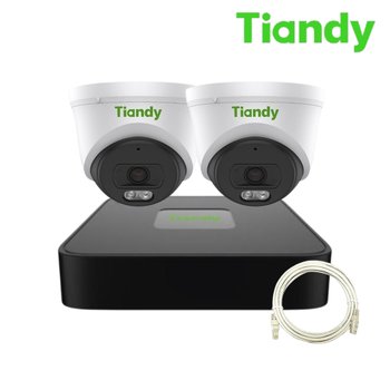 티앤디 2MP 200만화소 고화질 네트워크 CCTV 자가설치 세트 실내 2대 하드미포함