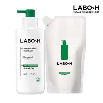 라보에이치 탈모증상완화 샴푸 두피강화 400ml+400ml 리필팩