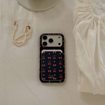 cherry cuddle pattern 디자인 맥세이프 카드슬롯