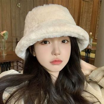 은창)포근 IA55LN84 퍼 라운드 벙거지 모자 가을 겨울 털모자