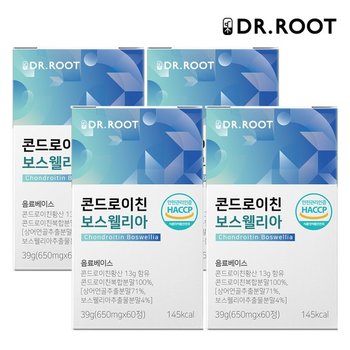 닥터루트 콘드로이친 보스웰리아 상어연골 650mg x 60정 4박스