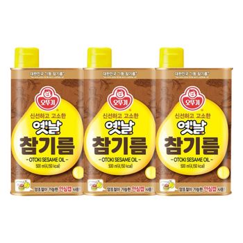 오뚜기 옛날 참기름 500ml x 3병[36060154]