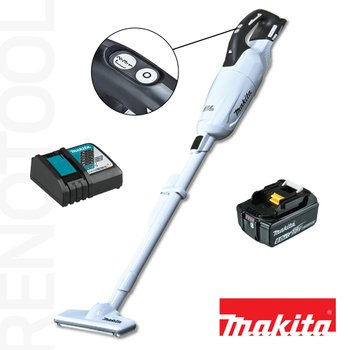 마끼다 DCL281RGE 18V 6.0Ah 1팩 원터치스위치 충전청소기 스틱형 BL_8.2Kpa 750ml(화이트)