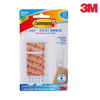 고품질 3M 코맨드 강력 방수 양면테이프 욕실용 화장실 정리 욕실...