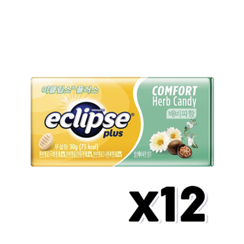 이클립스 플러스 배&비파향 무설탕 허브캔디 30g x 12개