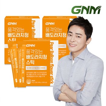 GNM 품격있는 국산 배 도라지청 스틱 3박스 (총 90포) / 배도라지즙 대추 모과