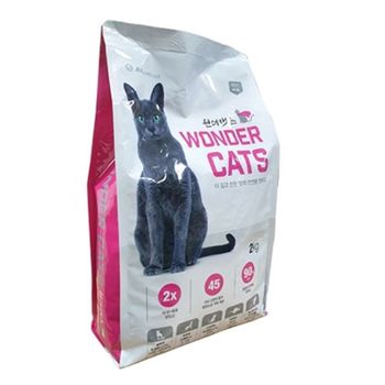 고양이 원더캣츠 전묘용 2kg 1P 반려묘 건식 사료 (WD4EFC2)