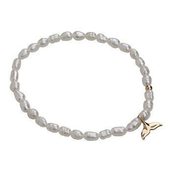 [더 미닝]몽슈와 14K 행운의 돌고래 담수진주 팔찌