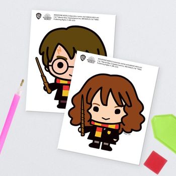DIY 보석십자수 데코 스티커 해리포터와 헤르미온느 10x12_P368443021