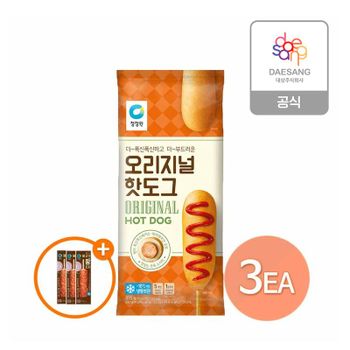 청정원 오리지널 핫도그 375g(75gx5개) x3개+(추가)불고기왕꼬치3개..[33908973]