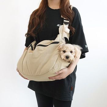 반려견 EOMB1415 외출 대중교통이용 크로스 이동가방 슬링백 M