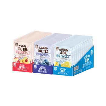 [트레이더스]파우치음료 30팩(복숭아10팩+블루베리10팩+블루레몬10팩)