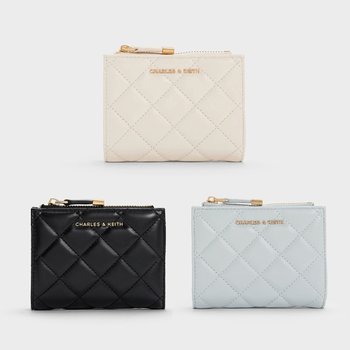 찰스앤키스 Alva 퀼트 지퍼 스몰 월렛 지갑