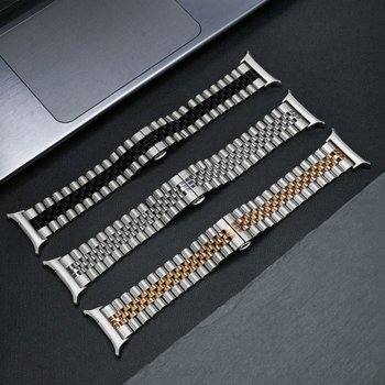 투톤 버튼 콤비 메탈 스트랩 갤럭시 워치 7 6 5 4 울트라 FE 클래식 골프에디션 호환 (20mm)