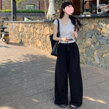 데일리룩 와이드 슬렉스 뒷밴딩 데일리 편함