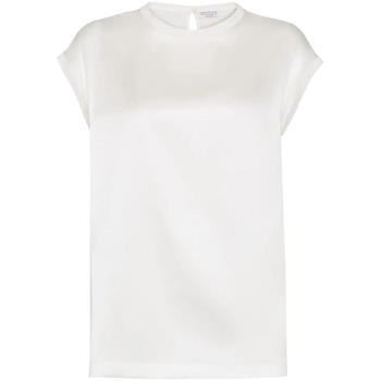 25 FW 브루넬로 쿠치넬리 모닐리 장식 새틴 티셔츠 M0C59EH500C600 TP4426336