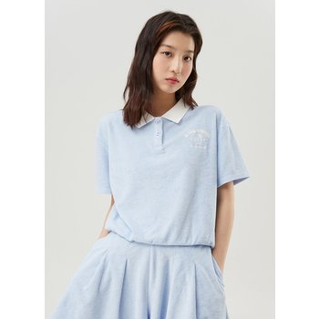 [신세계백화점][정상가 89,000원][60% OFF] 테리 크롭 폴로 카라 티셔츠 GBL / QP222TTS55