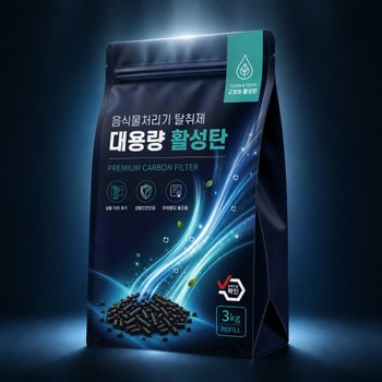 3kg 휴렉HD-9000SD 음식물처리기 필터 활성탄 대용량 리필 호환