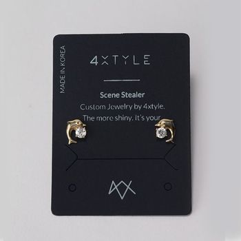 (10K IP46RM48 골드) 미니 돌핀 귀걸이