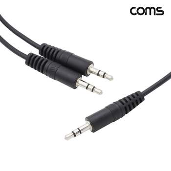 3.5mm 621BHF84 스테레오 분배 Y 케이블 20cm AUX Stereo M to Mx2 3개입