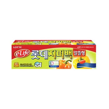 주방살림 롯데 지퍼백 알뜰형 18X20X20매