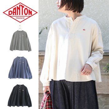 [해외] 단톤 여성 헨리넥 풀오버 코튼 긴팔셔츠 DT-B0304OCV 38 110 아이보리