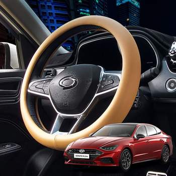 쏘나타N라인 X6L4S2I4 바이미 가죽 논슬립 핸들커버 원톤 호환