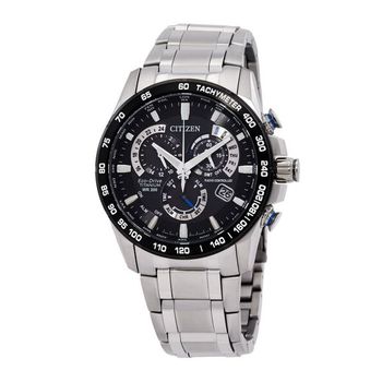 시티즌 Perpetual Chrono A-T 에코드라이브 블랙 다이얼 시계 CB5908-57E 883196