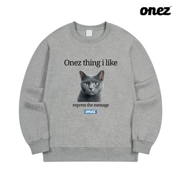 [ONEZ] 원즈 OZ 기모 맨투맨 RUSSIAN BLUE (OZ172) 그레이