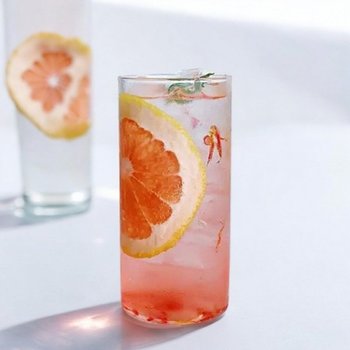 7day GUGC4388 기본 투명 내열 유리컵 350ml 카페잔 글라스컵