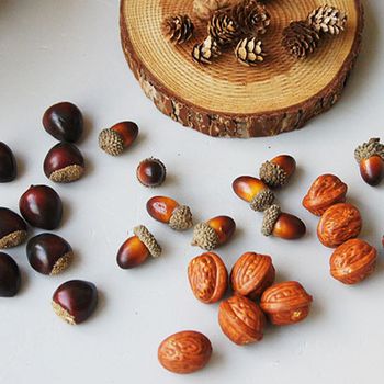 가을 GJ82GL69 겨울 소품 견과류 미니어처 호두 밤 도토리