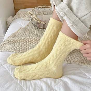 예쁜 도톰 울양말 수면양말 보온 데일리 에어 겨울