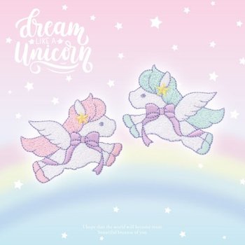 [무료배송] 날아라 유니콘 자수 와펜 패치 스티커 와펜 2종 세트