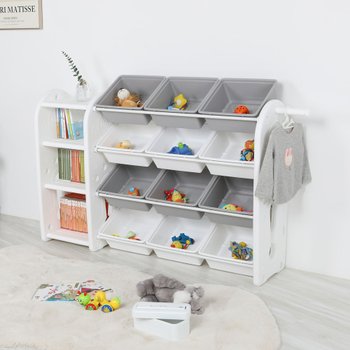 미루 초이스4단(C18)그레이 책장 장난감정리함 아이방 꾸미기 키즈정리함 책꽃이 유아가구 독서