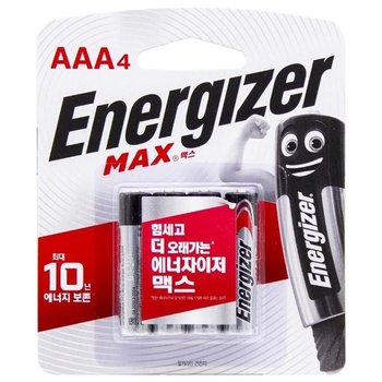 에너자이저 알카라인 맥스 건전지 AAA 4개 (WFGVDNA)