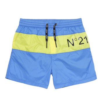 [해외] [해외배송] N21 주니어 블루 옐로우 컬러 블록 박서 수영복 N21324K N01980N811
