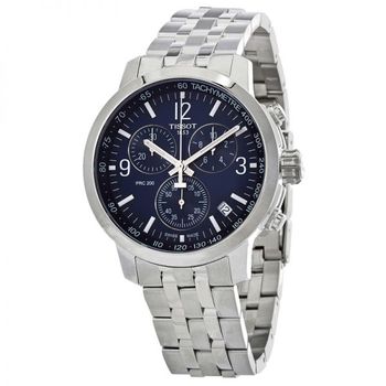 [해외] Tissot 티쏘 PRC 200 크로노그래프 쿼츠 블루 다이얼 남성 시계 8001071