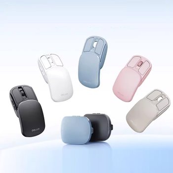 [해외] DeLUX MF20 접이식 무선 마우스 5단DPI 300mAh 미니사이즈 2.4g+bt5.2