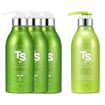 프리미엄 TS 샴푸 500gx3개+프리미엄 TS 트리트먼트 500ml