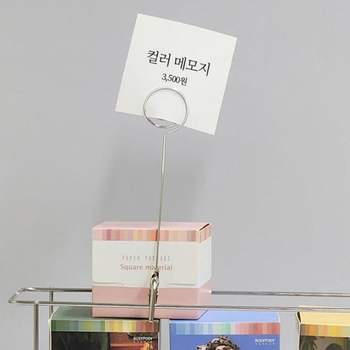 인테리어심플한쇼클립 원형 금속 집게 쇼클립 실버 학용품
