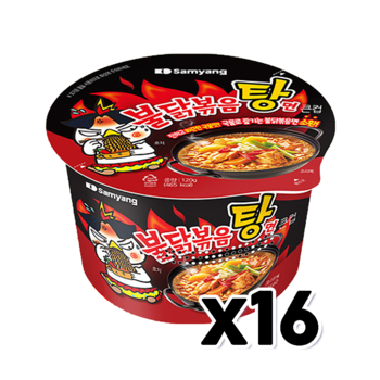 불닭볶음탕면 큰사발 컵라면 120g x 16개 1박스