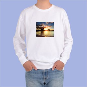 맨투맨 흰색 하와이 알로하 호놀룰루 마우이섬 hawaii