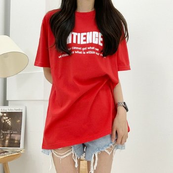 니까 남녀공용 페이션스 오버핏 20수 라운드 반팔 티셔츠_P324741621