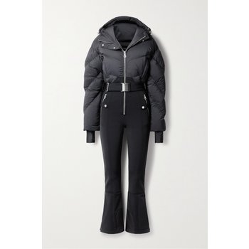 [해외] 코도바 아자스 벨트 후드 퀼팅 다운 스키 수트 블랙 1647597316014487